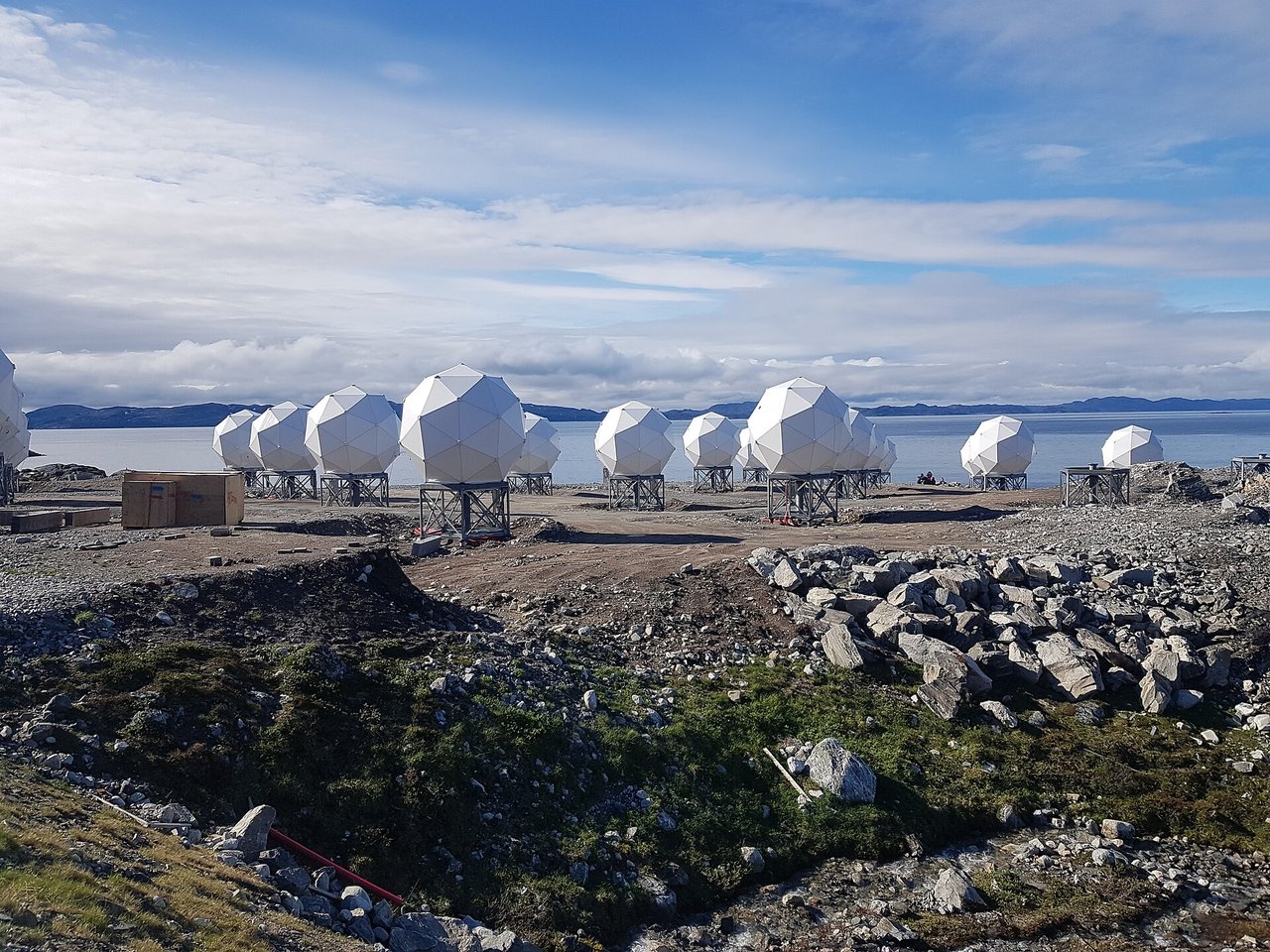 OneWeb gateway antennas in Nuuk, Greenland