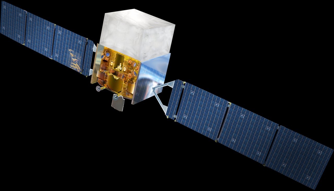 Künstlerische Darstellung des Fermi Gamma-ray Space Telescope